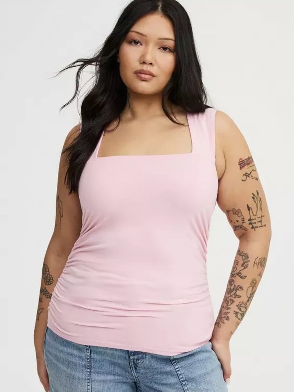 Torrid Foxy Ruched Square Tank - Picture 1 of 4